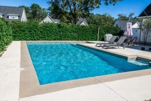rectangular new swimming pool