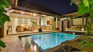 pool at night